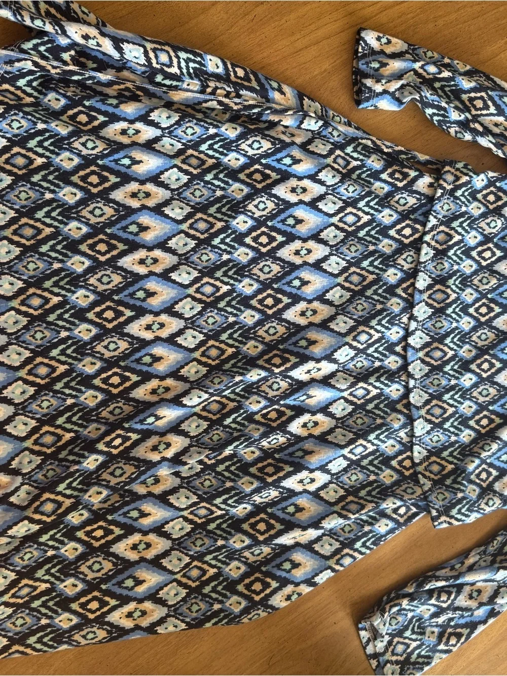 Justice Girls Blue, Navy & White Geometric Dress